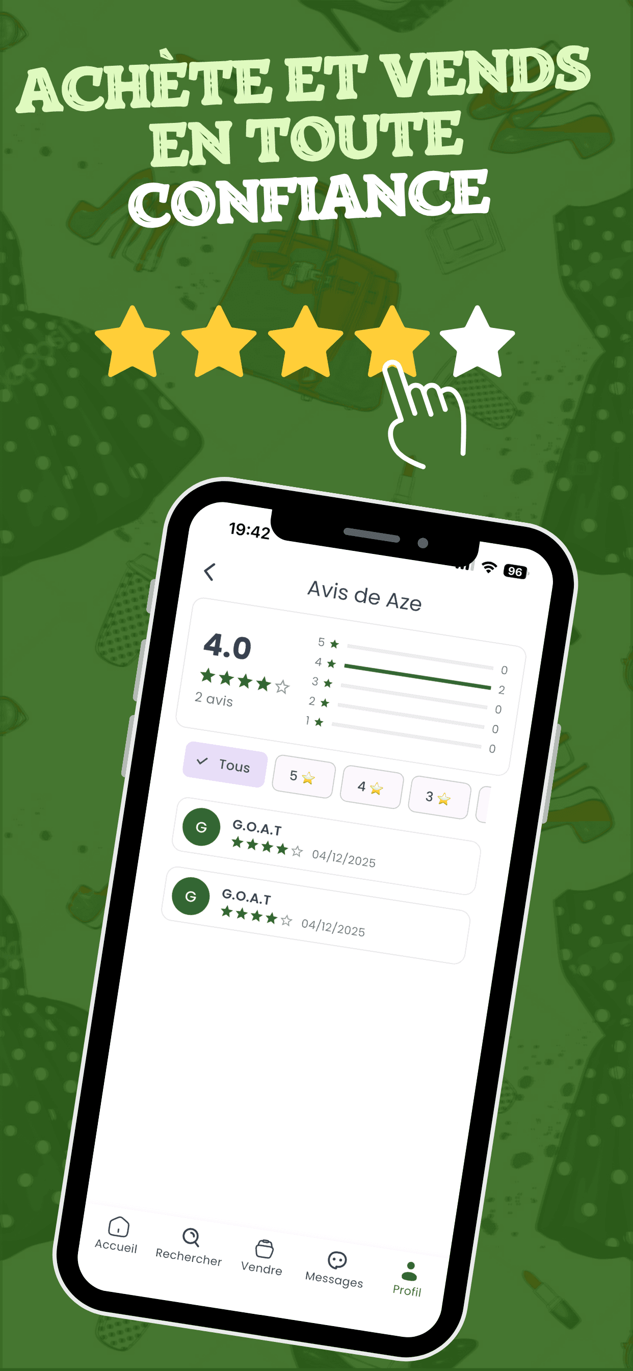 Achète et vends en toute confiance